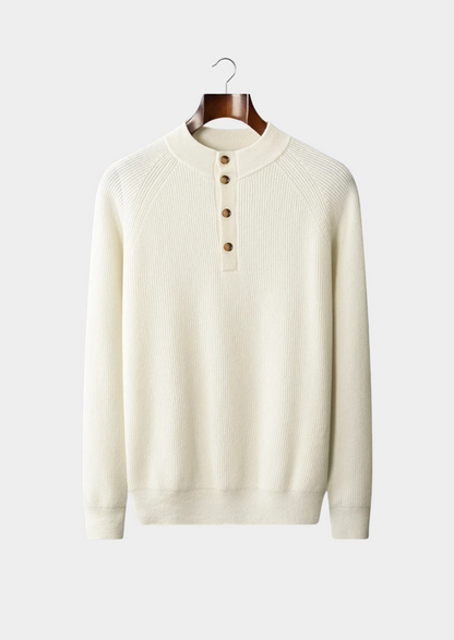 PREMIUM CASHMERE BUTTON SWEATER