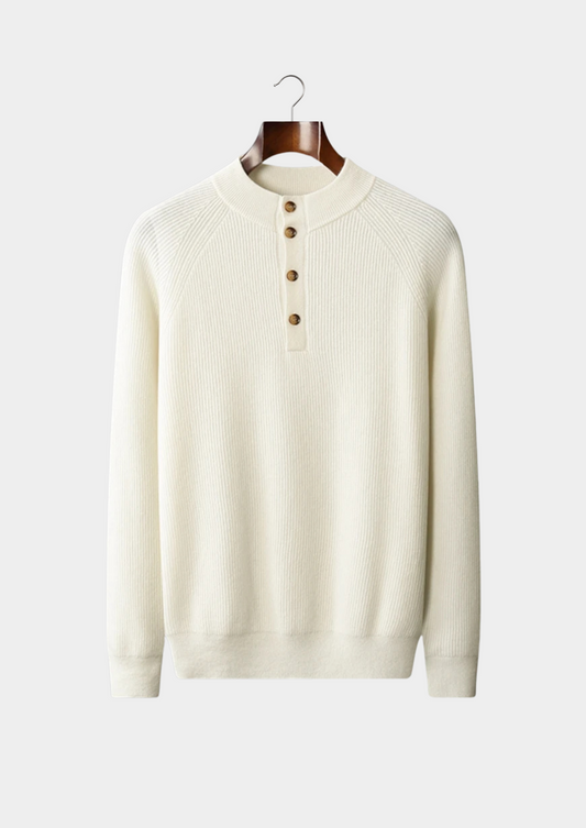 PREMIUM CASHMERE BUTTON SWEATER