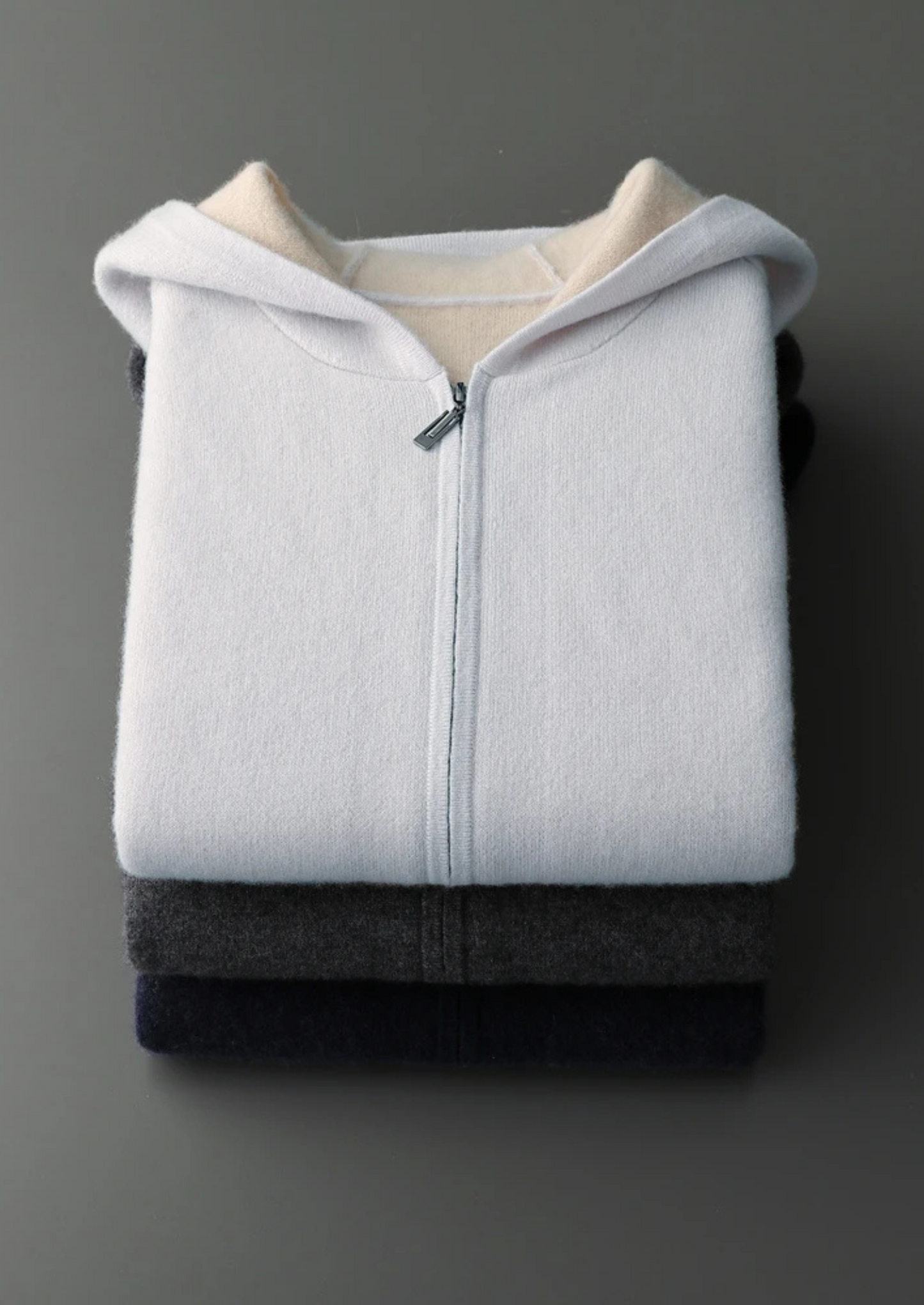 PREMIUM CASHMERE ZIPPER HOODIE