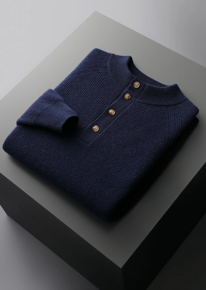 PREMIUM CASHMERE BUTTON SWEATER