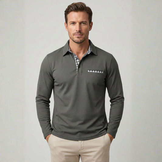 Long-Sleeve Polo Shirt