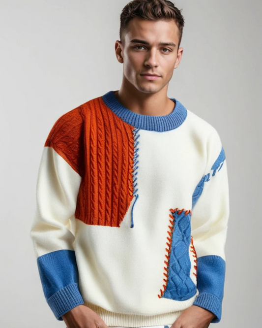 Erick | Trendy Patchwork Sweater