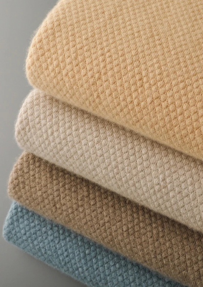 PREMIUM CASHMERE TWO-TONE POLO