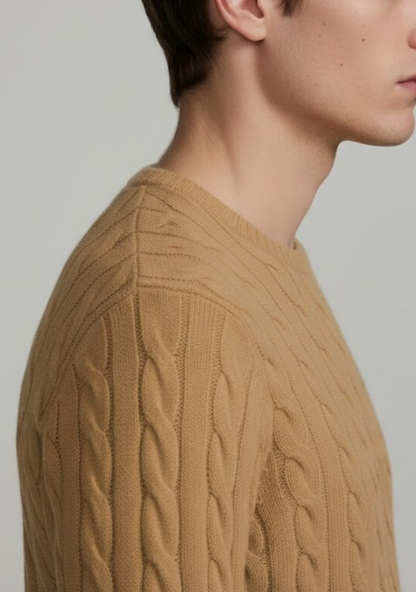 Pure Cashmere Cable-Knit Sweater