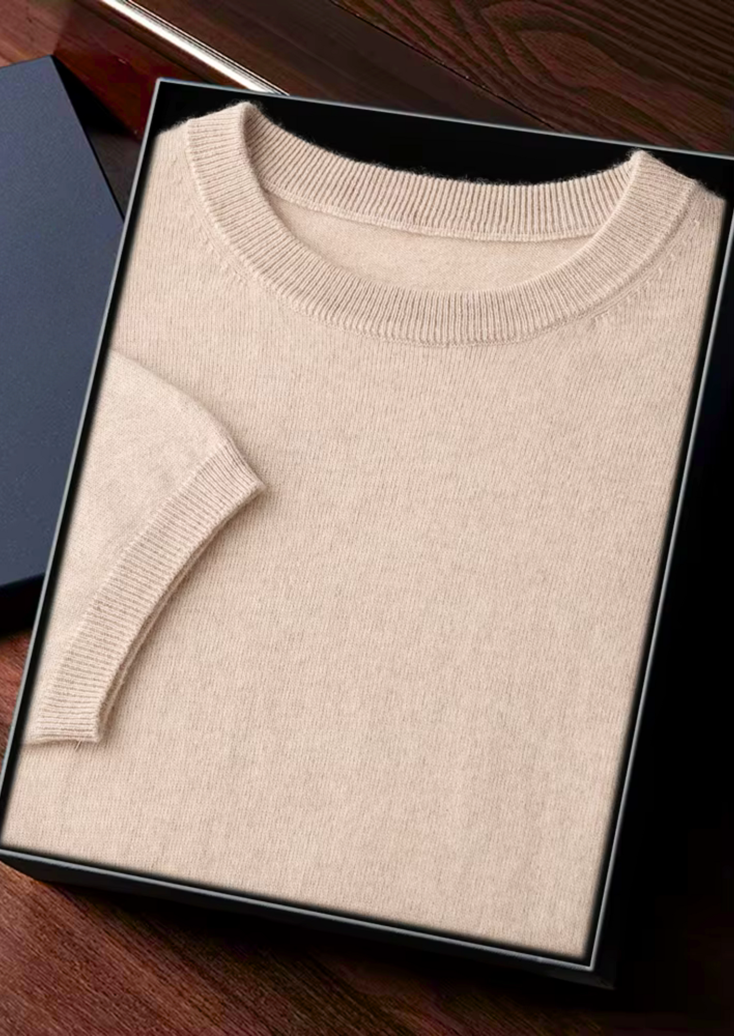 PREMIUM CASHMERE CLASSIC CREWNECK T-SHIRT