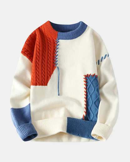 Erick | Trendy Patchwork Sweater