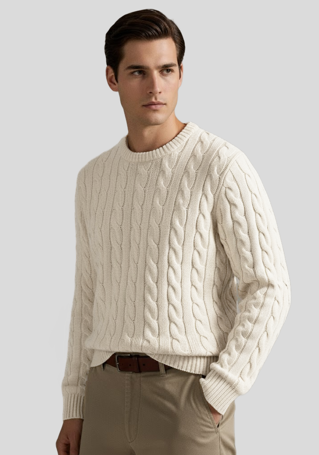 Pure Cashmere Cable-Knit Sweater