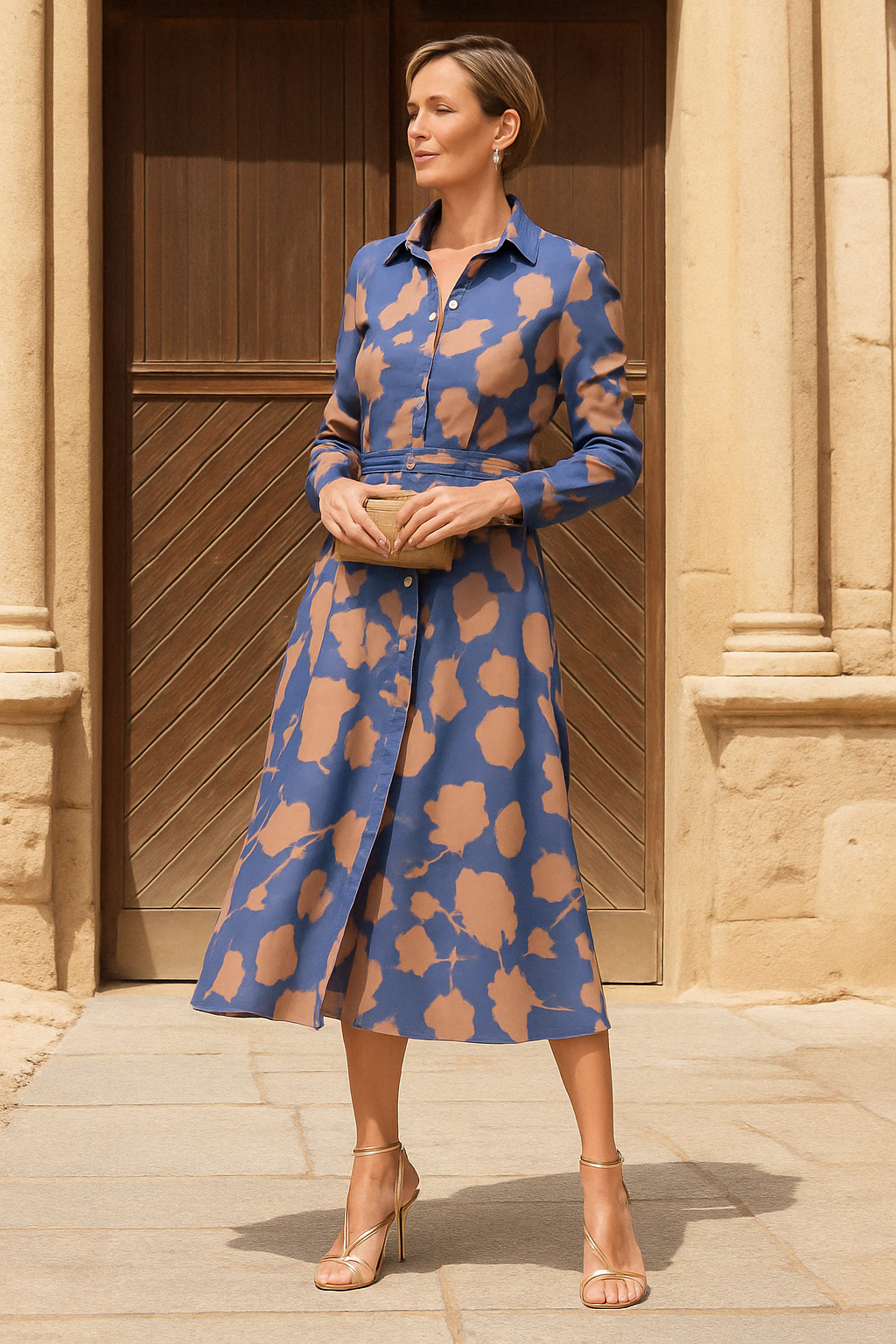 Leona™ - Elegant V-Neck Dress