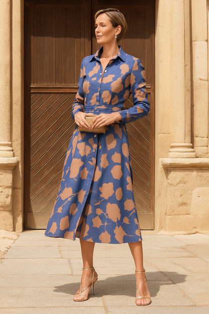 Leona™ - Elegant V-Neck Dress