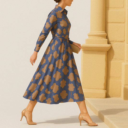 Leona™ - Elegant V-Neck Dress