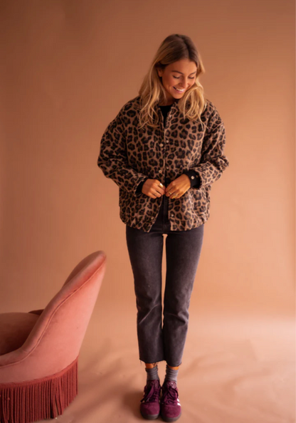 Leona | Leopard Bomber Jacket