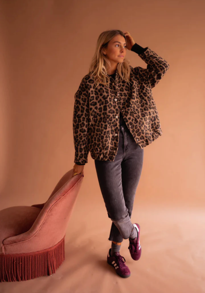 Leona | Leopard Bomber Jacket
