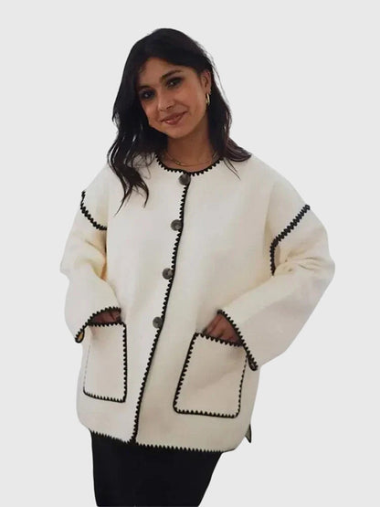 Aubrey | Cozy Contrast Cardigan