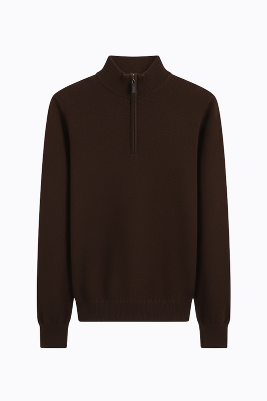 100% Merino Wool Half-Zip Sweater