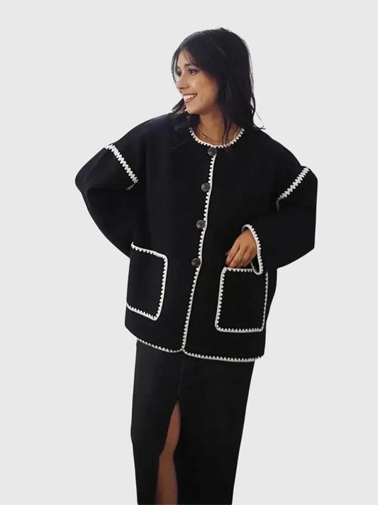 Aubrey | Cozy Contrast Cardigan