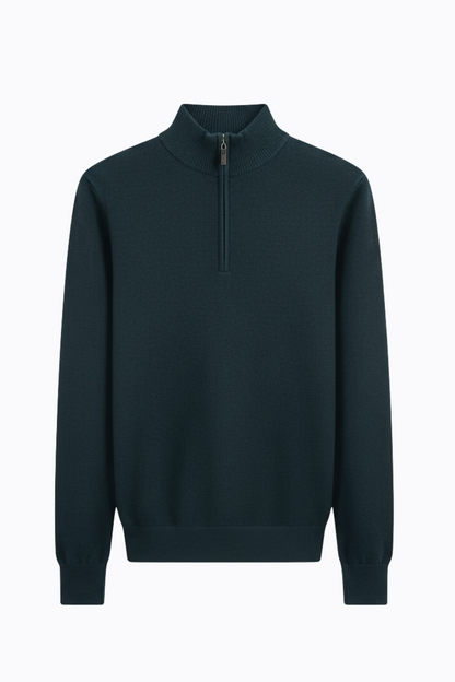 100% Merino Wool Half-Zip Sweater