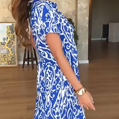 Moon ™  Casual Print A-Line Long Dress